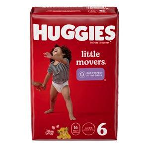 Little Movers, Size 6, Jumbo Pack, 16/pk, 4 pk/cs