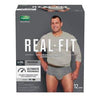 Real Fit Underwear, Maximum Absorption, Men, Black & Grey, Large/ X-Large, 12/pk, 2 pk/cs (25 cs/plt) (To Be DISCONTINUED)