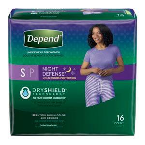 Underwear, Overnight, Small, Women, 16/pk, 4 pk/cs